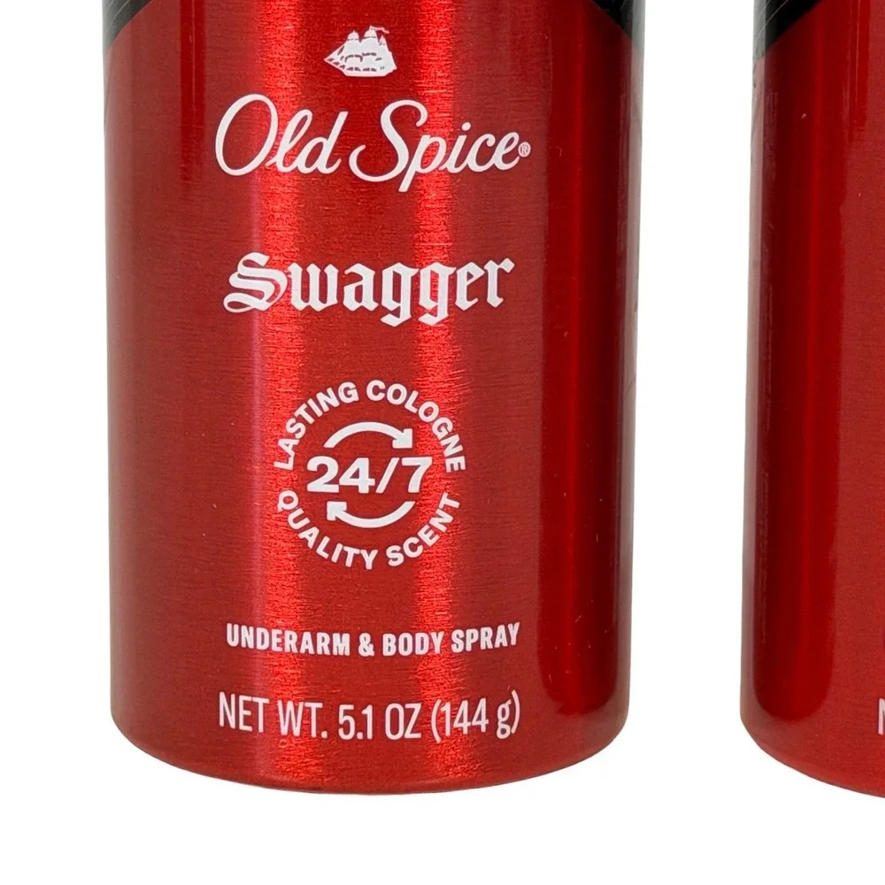 Old Spice Swagger Body Spray Men's Cedarwood Scent 5.1 oz 2 Pack Aluminum Free